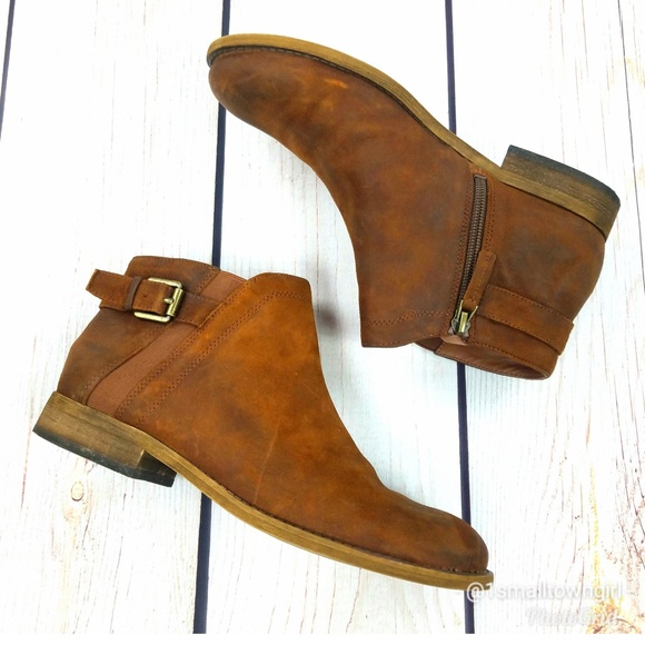 franco sarto leather strap booties
